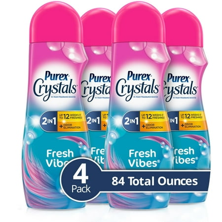 Purex Crystals in-Wash Fragrance and Scent Booster  Fresh Vibes  21 Ounce  4 Count