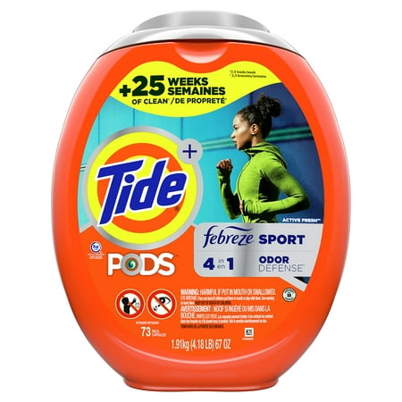 Tide Pods Febreze Sport Odor Defense Laundry Detergent Pacs  32 Ct