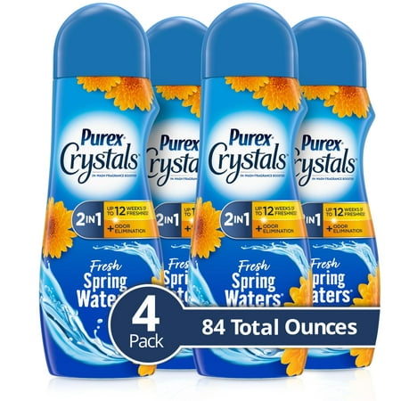 Purex Crystals in-Wash Fragrance and Scent Booster  Fresh Spring Waters  21 Ounce (Pack of 4)