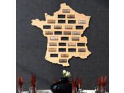 After 5 Workshop 16 in. X 15.5 in. France Wine Cork Map, Natural Birch