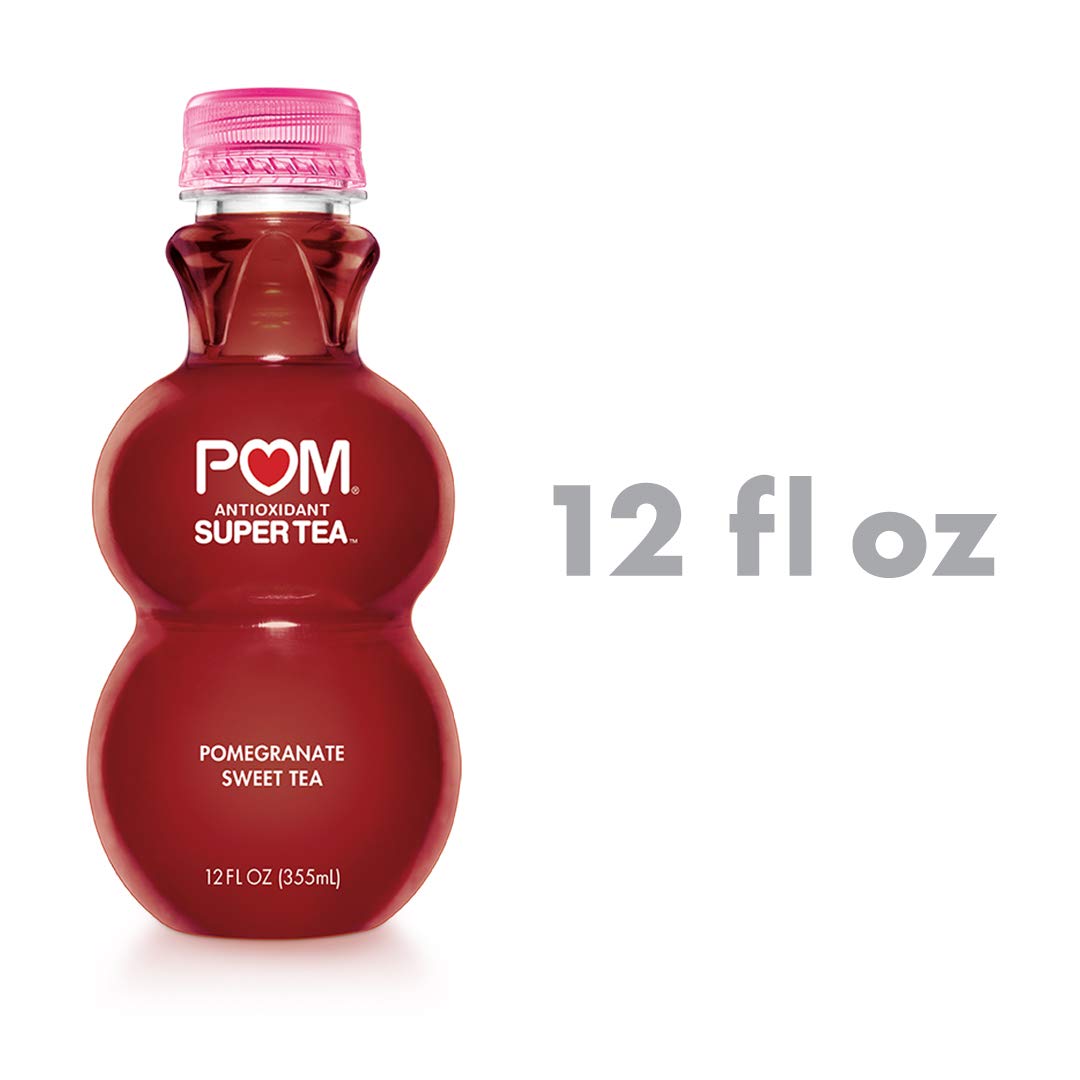 POM Antioxidant Super Tea, Pomegranate Refreshing Sweet Tea, 12 Fl Oz Bottles (6-Pack)
