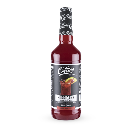 Collins Hurricane Mix | Made with Real Passion Fruit  Pineapple  and Lemon Juice  with Natural Flavors | New Orleans Cocktail Mixer  32 Fl Oz