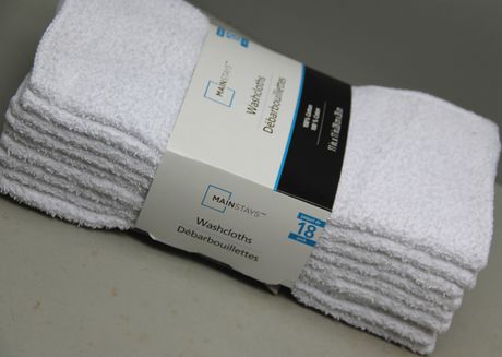 Mainstays White 18-Pack Washcloths White 11In X 11In