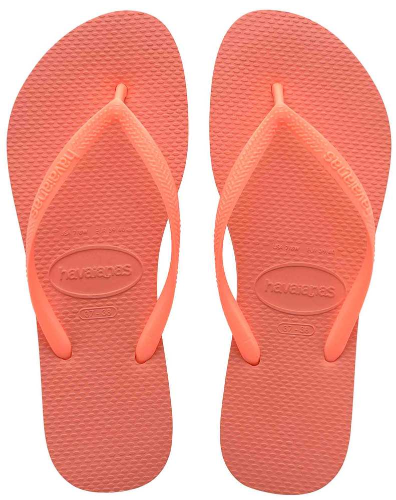Havaianas Slim Kids Zehentrenner Sandalen Badelatschen 4000030 6678 Orange NEU