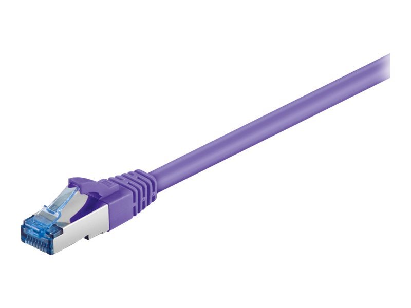 Wentronic Goobay - Netzwerkkabel - RJ-45 (M) Bis RJ-45 (M) - 7,5m - SFTP, PiMF - CAT 6a - Halogenfrei, Geformt, Ohne Haken - Violett (93855)