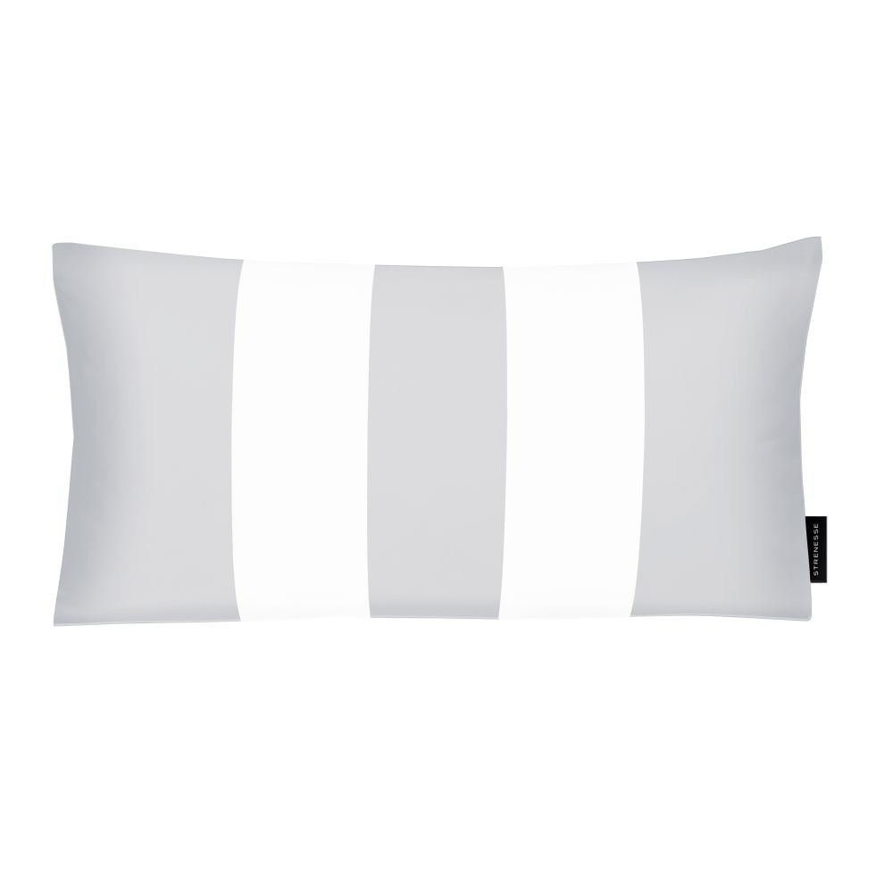 Strenesse Mako-Satin Kissenbezug Stripe-S 8994 Silber 40 X 80 Cm
