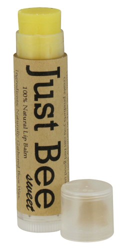Just Bee Cosmetics - 100% Natural Lip Balm Sweet Honey - 0.15 Oz. (pack of 3)