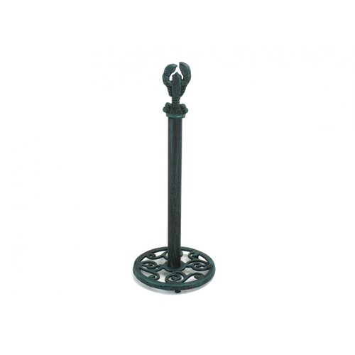 Handcrafted Nautical Decor Lobster Freestanding Toilet Paper Holder Metal, Size 16.0 H X 7.0 W X 7.0 D in | Wayfair K-9201-seaworn-Toilet