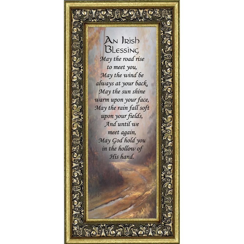An Irish Blessing, May the Road Rise to Meet You, Celtic Home Blessing Wall Decor, 6x12 7786