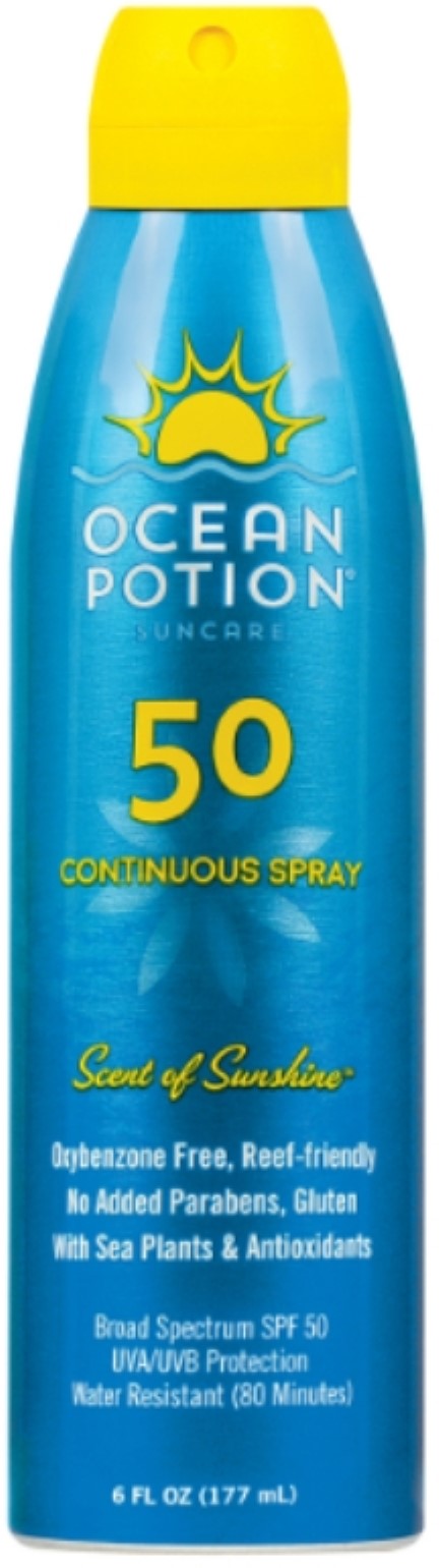 Ocean Potion Suncare Continuous Spray Sunscreen, SPF 50, 6 Oz.