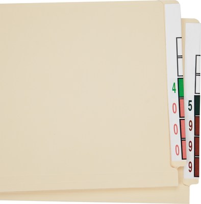 Medical Arts Press(r) Pre-Labeled Numeric End-Tab Fastener Folders; 4000-5999, 2000 per Set