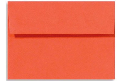 LUX A6 Invitation Envelopes (4 3/4 X 6 1/2) 50/Box, Tangerine (LUX-4875-112-50) | Quill