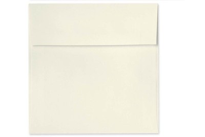 LUX 80 Lb 6 1/4' X 6 1/4' Peel & Press Square Linen Envelopes Natural 500/Box 8530-NLI-500