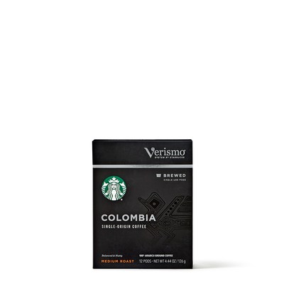 Starbucks Verismo Colombia Single Origin Brewed Coffee Pods 12-Count