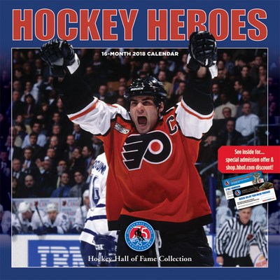 Hockey Heroes 2018 12 X 12 Inch Monthly Square Wall Calendar by Wyman