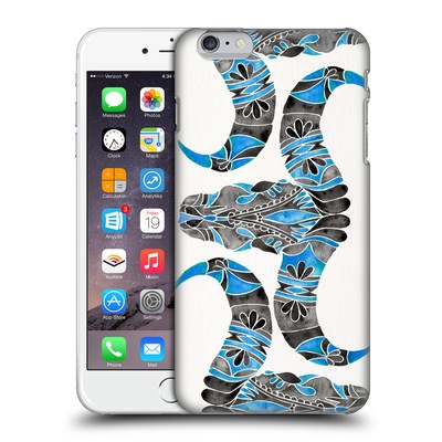 CAT COQUILLETTE WATERCOLOUR ILLUSTRATIONS 2 Black Blue Water Buffalo Skull Hard Back Case for Apple iPhone 6 Plus / 6s Plus