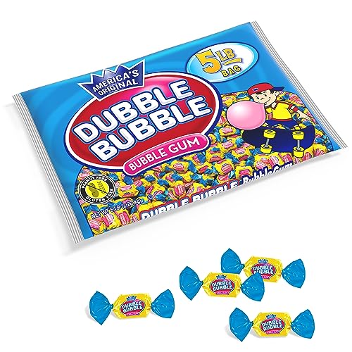 Dubble Bubble Original Twist Bubble Gum - Individually Wrapped Candy - Gluten Free, Kosher & Peanut Free - 5 Pound Bag thumbnail