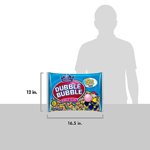 Dubble Bubble Original Twist Bubble Gum - Individually Wrapped Candy - Gluten Free, Kosher & Peanut Free - 5 Pound Bag thumbnail