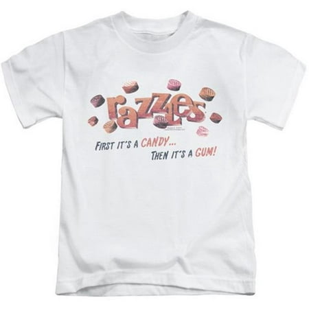 Trevco Dubble Bubble-a Gum and a Candy - Short Sleeve Juvenile 18-1 Tee - White & Large 7