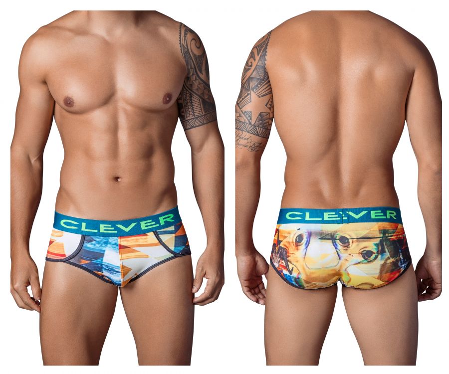 Clever 7706211075013 5330 Utopia Piping Brief, Yellow - Medium