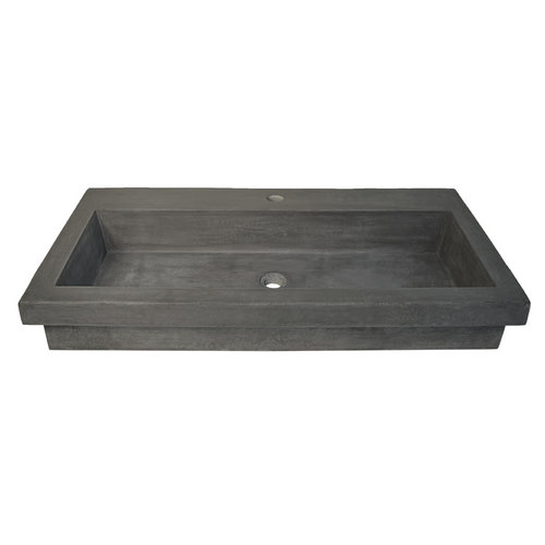 Native Trails   Trough 3619 Bath Sink Slate