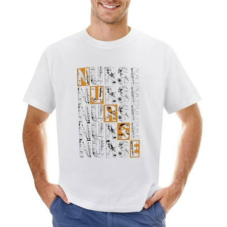 Nurse Vintage T Shirt Men’s Graphic T-shirt Vintage Short Sleeve Sport Tee White L