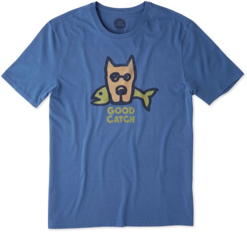 Life Is Good Mens Good Catch Rocket Smooth T-Shirt
