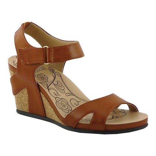 Women's Mootsies Tootsies Tori Wedge Sandal, Size: 9 M, Cuoio Burnished Faux Leather