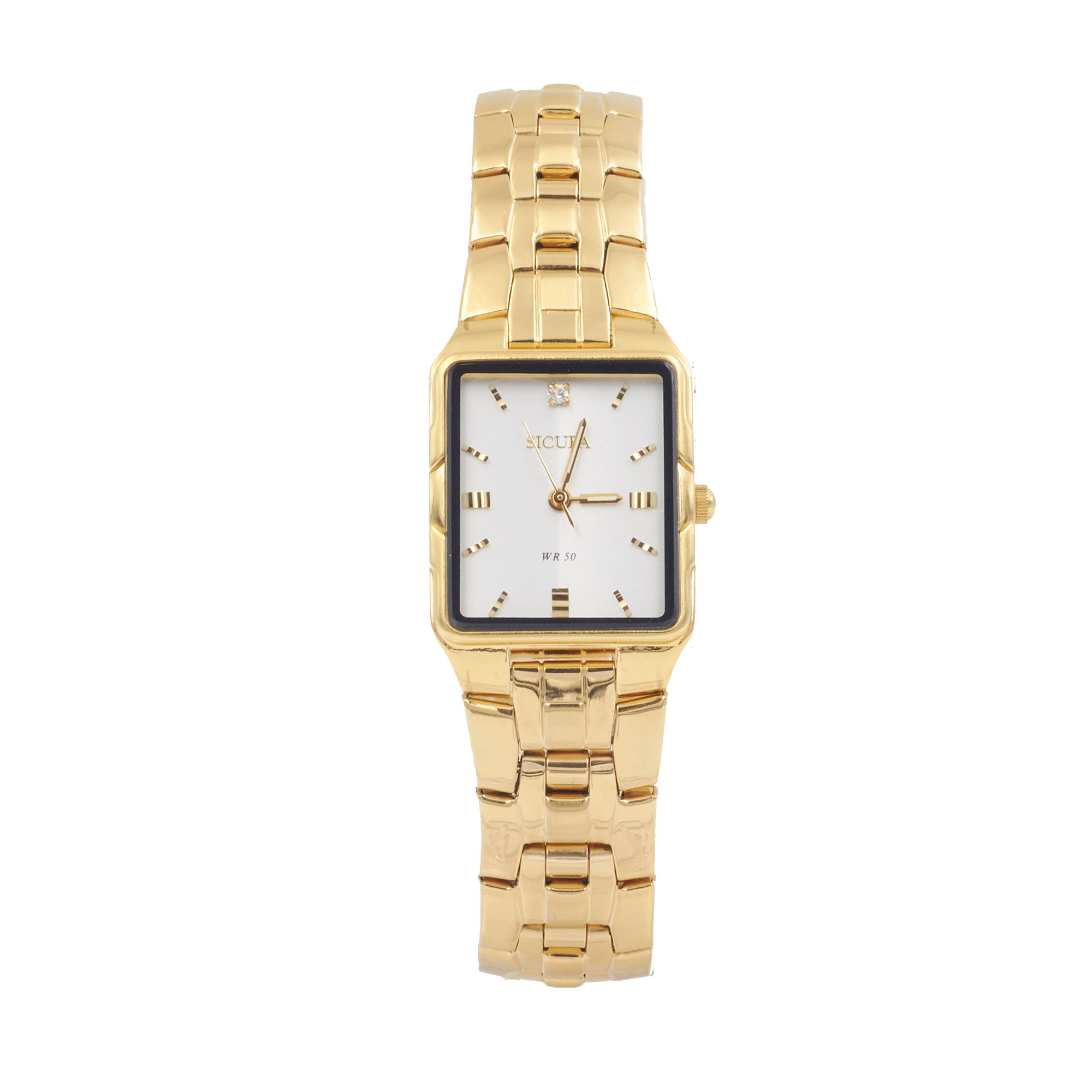 Womens Watches SAMG 2292 52A Silver Quartz Stainless Steel Gold Tone