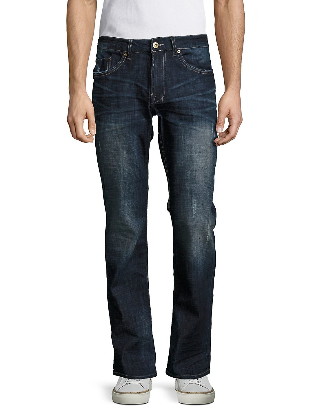 BUFFALO David Bitton Men's Six-X Basic Slim Straight Jeans - Naturally Blue, Size 33 32