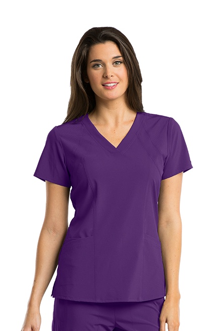 Barco One Women's 4-Pocket Princess Seam V-Neck Scrub Top - 5105