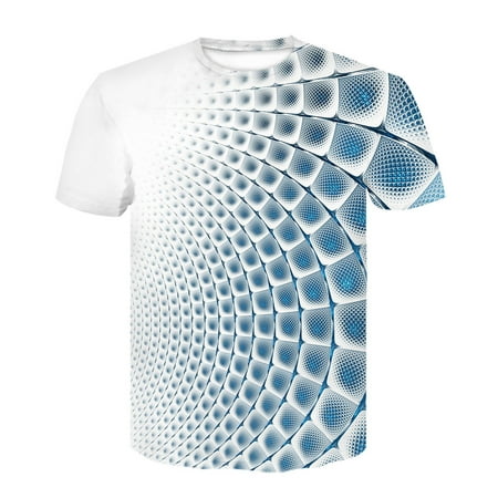White Mens Work Shirts Fashion 3D Print T Shirts Funny Graphics Pattern Crewneck Short Sleeve Tees Men S T-shirts Size L