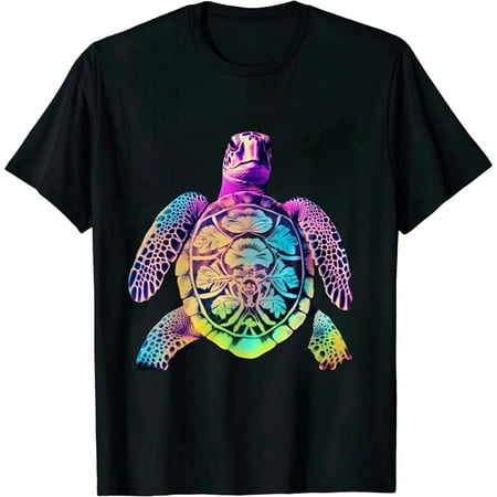 MAYZERO Black T Shirt Kauai Hawaii Hawaiian Tie Dye Sea Turtle Vacation 2022 T-Shirt 0255