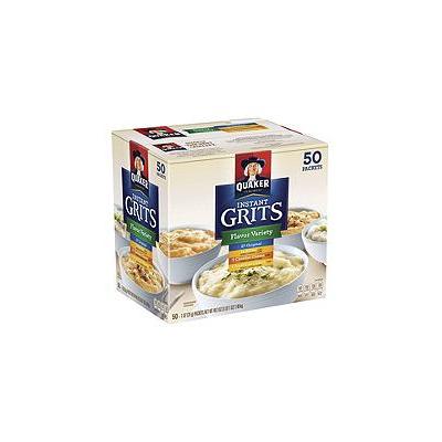 Quaker Oats Instant Grits Flavor Variety 50 PacketS (16 Original, 24 Butter, 10 Cheddar Cheese)