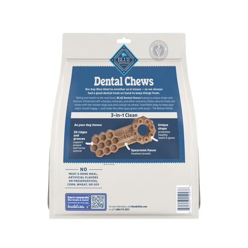 Blue Buffalo Dental Chews Large Natural Dog Treats  Chicken & Spearmint 33-oz Bag (21 Count) thumbnail