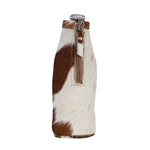 Myra Bag Cool Me Down Beer Pint Holder Upcycled Leather & Cowhide S-2289 thumbnail