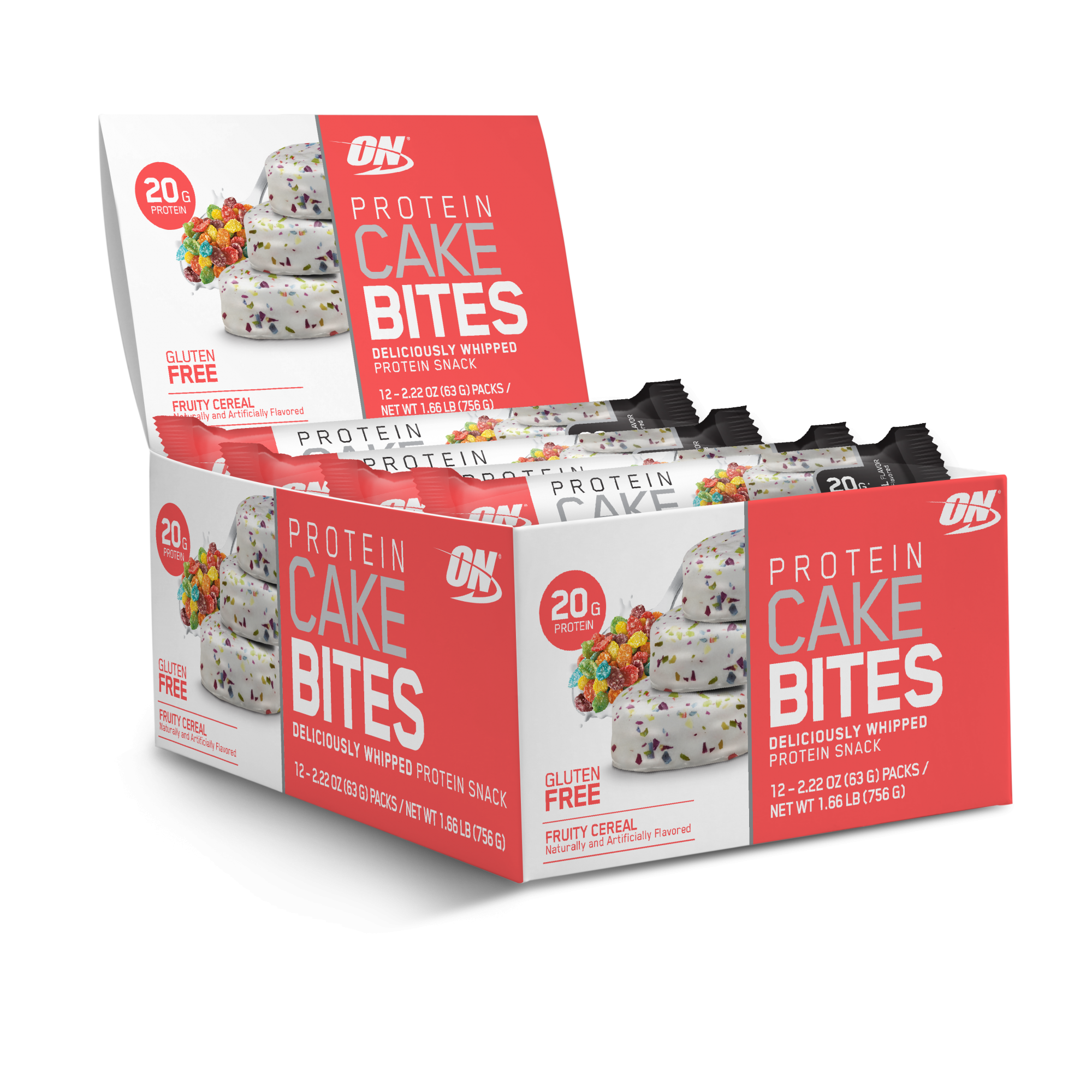 Optimum Nutrition Protein Cake Bites Fruity Cereal -- 12 Packs