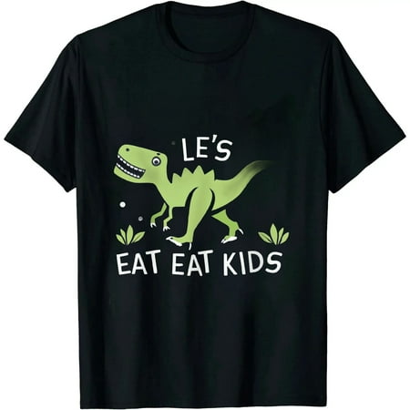 MAYZERO Black T Shirt Funny Let S Eat Kids Punctuation Saves Lives Grammar T Shirt 0134