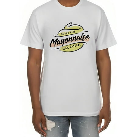 Mayonnaise Sauce or Cream Lover Gifts Cute Men S Casual T-Shirt with Short Sleeves and Funny Graphics - Perfect Gift for Christmas or New Year White L