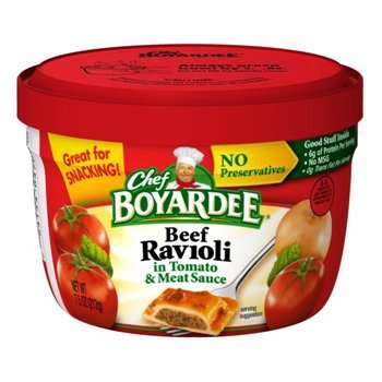 Chef Boyardee Beef Ravioli, 7.5oz Microwavable Bowls (Pack of 6