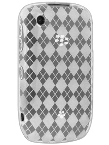 Premium Designer Luxe Argyle Skin Case for BlackBerry Curve 3G 9330, BlackBerry Curve 3G 9300, Blackberry Curve 8530, BlackBerry Curve 8520 - Clear