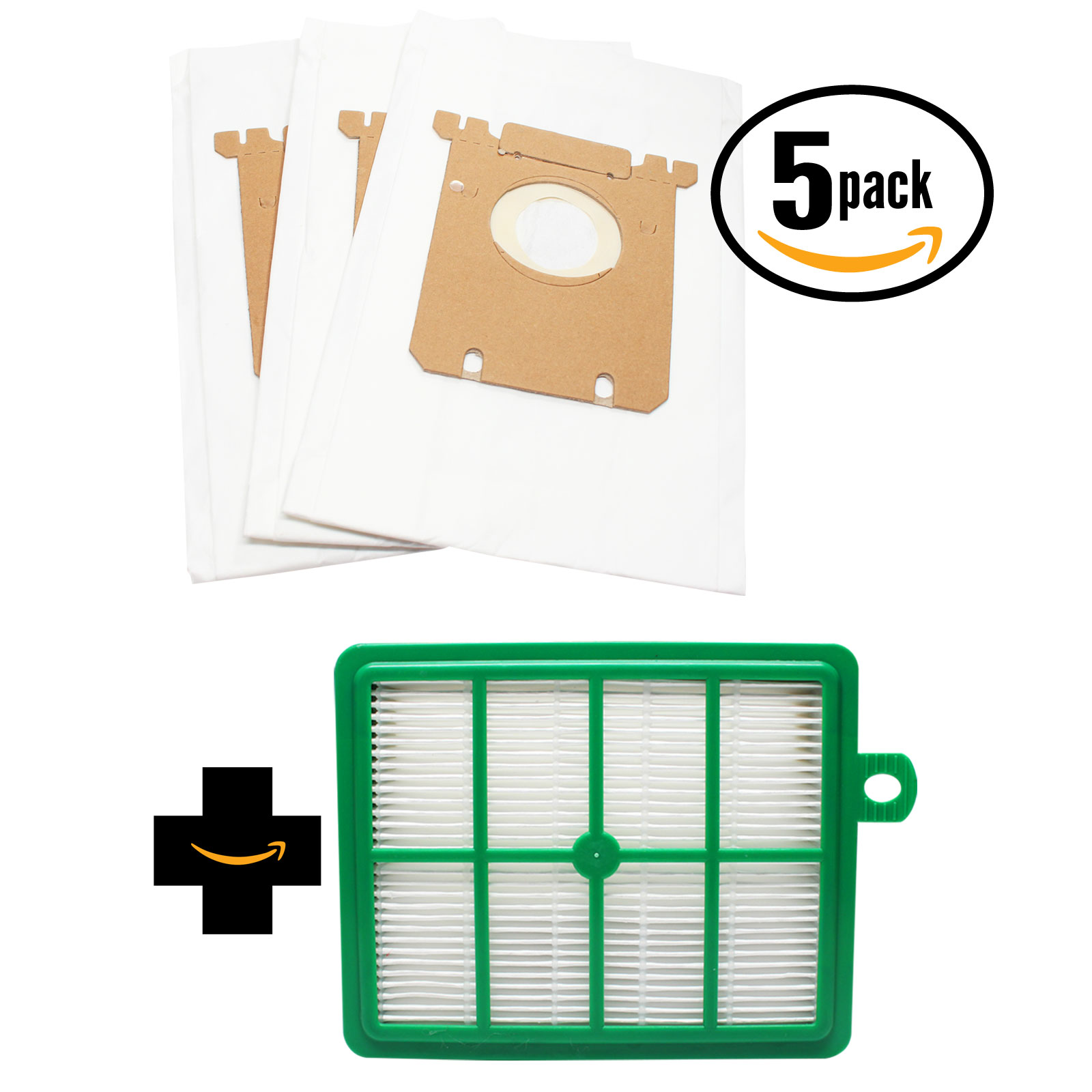 15 Replacement Eureka 6990 Series Vacuum Bags & 1 Filter - Compatible Eureka Style OX Vacuum Bag & HF-12, HF-1 Filter