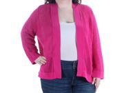 KASPER $51 Womens New 1253 Pink Crochet Open Cardigan Long Sleeve Top XXXL B+B
