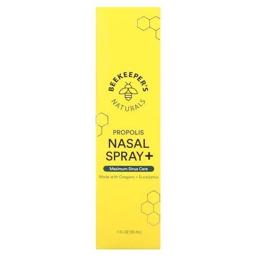 Beekeepers Naturals Propolis Xylitol Nasal Spray Max - 1 Fl Oz/30ml: Ethyl Alcohol-Free, Gluten-Free Treatment