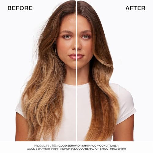 IGK GOOD BEHAVIOR | Ultra Smooth Shampoo (8 Oz) + Spirulina Protein Spray (5.6 Oz) | Frizz Control + Hydrates + Shine | Vegan + Cruelty-Free | thumbnail