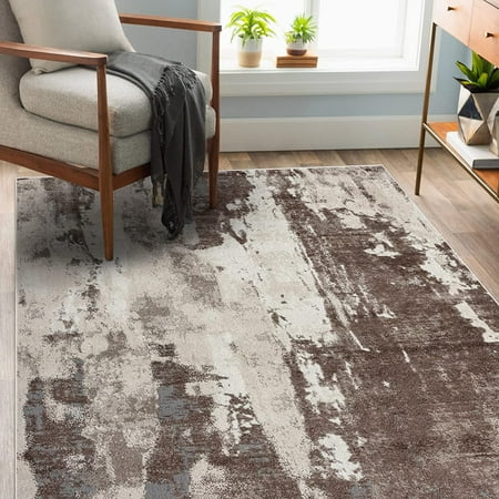 Modern Area Rugs with Abstract Patterns 7681 \u2013 Medium Pile Area Rug Dark Blue Light Blue / 8 X 10