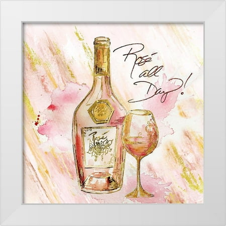 Tre Sorelle Studios 15x15 White Modern Wood Framed Museum Art Print Titled - Rose All Day III (Rose All Day)