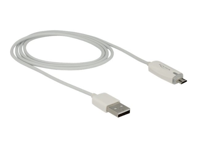 DeLOCK - USB-Kabel - USB Typ a, 4-polig (M) - 5-polig Micro-USB Typ B (M) - 1,0m (USB/USB2.0) - Weiß (83604)