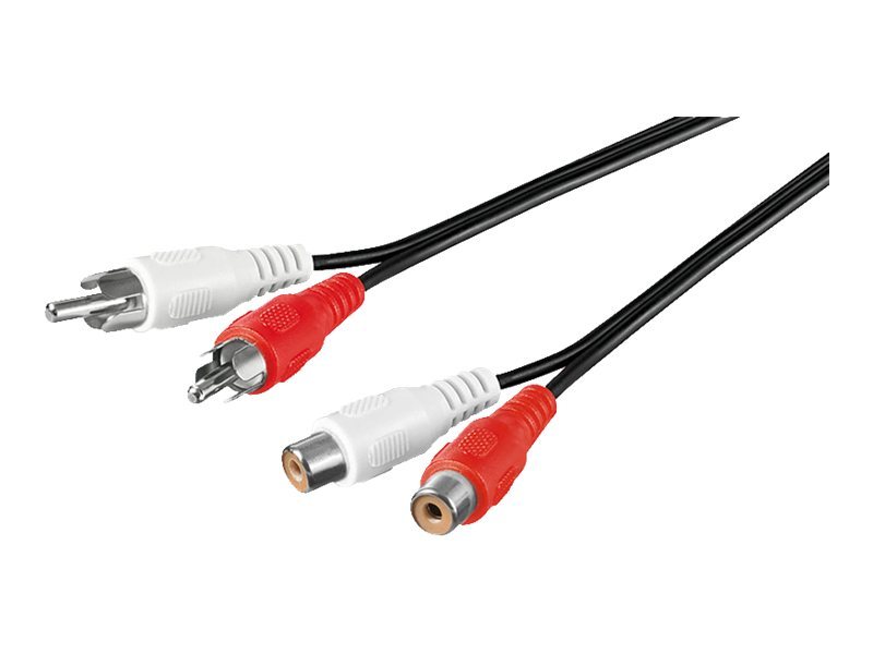 Goobay Stereo Extension Cable 2x RCA 1.5M - Black