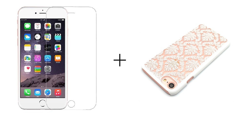 IProtect 4in1 Set Hard Case Hülle + 3 Glasfolien Für Apple iPhone 7 Orientalisches De.